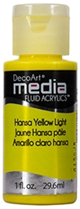 Picture of DecoArt Media Fluid Acrylics Ακρυλικό Χρώμα 29ml - Hansa Yellow Light