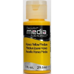 Picture of DecoArt Media Fluid Acrylics Ακρυλικό Χρώμα 29ml - Hansa Yellow Medium