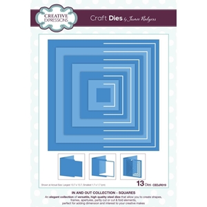 Picture of Creative Expressions Craft Dies By Jamie Rodgers - In And Out Collection, Squares, 13pcs