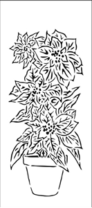 Picture of The Crafter's Workshop Slimline Stencil 4"x9" - Potted Poinsettia 