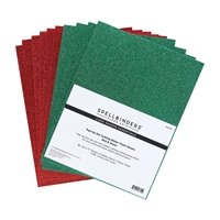 Εικόνα του Spellbinders Glitter Foam Sheets - Φύλλα  Αφρoύ με Glitter 8.5'' x 11'' - Red & Green, 10τεμ.