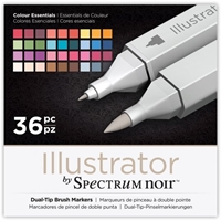 Εικόνα του Spectrum Noir Alcohol Markers - Μαρκαδόροι Οινοπνεύματος Illustrator  Colour Essentials, 36τεμ.