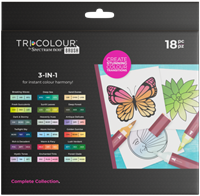 Εικόνα του Spectrum Noir TriColour Brush Markers Μαρκαδόροι Οινοπνεύματος 3 σε 1 - Complete Collection, 18τεμ. (54 Χρώματα)