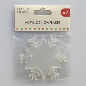 Picture of Simply Creative Ακρυλικά Διακοσμητικά - Acrylic Snowflakes, 2τεμ.