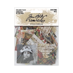 Picture of Tim Holtz Idea-Ology Διακοσμητικά Collage Tiles - Christmas, 72τεμ.