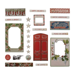 Picture of Tim Holtz Idea-Ology Διακοσμητικά Chipboard Baseboards - Christmas, 24τεμ.