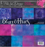 Εικόνα του Pink Ink Designs Μπλοκ Scrapbooking  Μονής Όψης 12"X12" - Blues & Hues