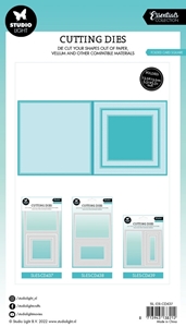 Picture of Studio Light Essentials Μήτρες Κοπής για Folded Κάρτες σε Τετράγωνο Σχήμα - Nr. 437 Folded Card Square, 9pcs
