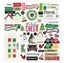 Picture of American Crafts Vicki Boutin Chipboard Stickers12"X12"  - Evergreen & Holly, Icons & Phrases, 65pcs