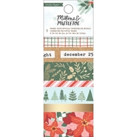 Εικόνα του Crate Paper Washi Tape Διακοσμητική Ταινία - Mittens & Mistletoe, 7τεμ.