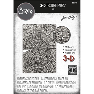 Picture of Sizzix 3D Texture Fades Embossing Folder By Tim Holtz - Tree Rings