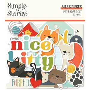 Picture of Simple Stories Διακοσμητικά Εφήμερα Bits & Pieces – Pet Shoppe, Cat Collection, 52τεμ.