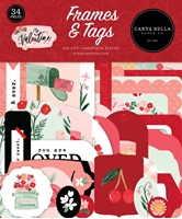 Εικόνα του Carta Bella Διακοσμητικά Εφήμερα - My Valentine, Frames & Tags, 34τεμ.