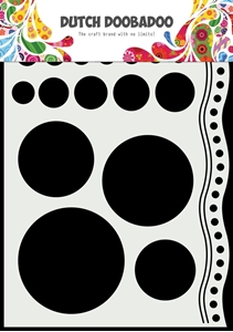 Picture of Dutch Doobadoo Mask Art Στένσιλ A5 - Doodle Circles and Border 