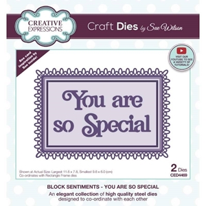 Picture of Creative Expressions Sue Wilson Μήτρες Κοπής -  Block Sentiments, You Are So Special, 2τεμ.