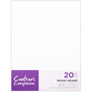 Picture of Crafter's Companion Φύλλα Μονής Οψης Mount Board 5.75"X7.75" - White, 20τεμ.