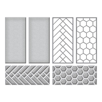 Εικόνα του Spellbinders Etched Dies Μήτρες Κοπής - French Braid and Hexagon Panels, 4τεμ.