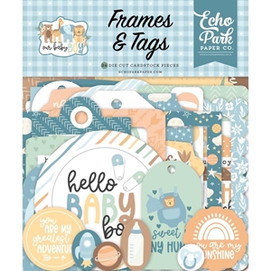 Picture of Echo Park Cardstock Ephemera - Our Baby Boy, Frames & Tags, 34pcs