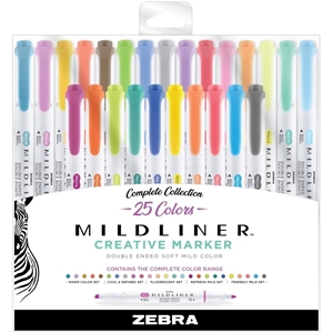 Picture of Zebra Mildliner Double Ended Highlighters - Σετ Μαρκαδοράκια Διπλής Μύτης, 25pcs