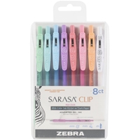 Εικόνα του Zebra Sarasa Clip 0.5mm Fine Point Gel Ink Pens Στυλό Υγρού Gel - Milky, 8τεμ.