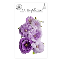 Εικόνα του Prima Marketing Χάρτινα Λουλούδια Mulberry - Aquarelle Dreams, Passion, 6τεμ.
