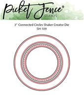 Εικόνα του Picket Fence Studios Metal Dies Shaker Creator Μήτρες Κοπής - Connected Circles 3", 2τεμ.