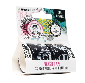 Picture of Studio Light Art By Marlene Signature Collection Washi Tape - Nr.8, Scallop Black/White, 2 pcs