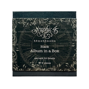 Picture of Graphic 45 Staples Album In A Box - Black, 2pcs