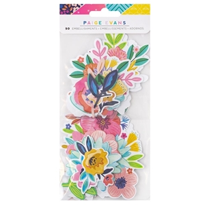 Picture of American Crafts Paige Evans Διακοσμητικά Cardstock Εφέμερα - Blooming Wild Floral, 50τεμ.