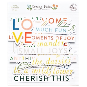 Picture of Pinkfresh Studio Title Cardstock Die-Cuts - Spring Vibes, 35pcs