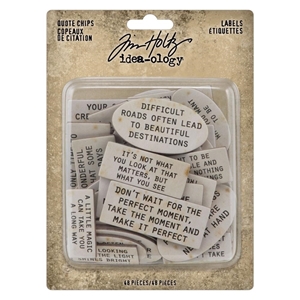 Picture of Tim Holtz Idea-Ology Chipboard Quote Chips Διακοσμητικά - Labels, 48τεμ.