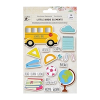 Εικόνα του Little Birdie Sticker Embellishment Αυτοκόλλητα - School Study, 18τεμ.