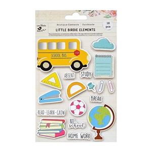 Picture of Little Birdie Sticker Embellishment Αυτοκόλλητα - School Study, 18τεμ.
