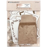 Εικόνα του 49 & Market Διακοσμητικά Envelope Bits Διακοσμητικά και Εφέμερα - Color Swatch: Toast, 37τεμ.