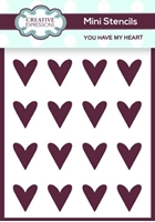 Εικόνα του Creative Expressions Mini Στένσιλ 4"x3" - You Have My Heart