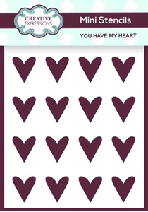Picture of Creative Expressions Mini Stencil 4"X3" - You Have My Heart