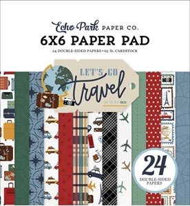 Picture of Echo Park Double-Sided Paper Pad 6"X6" - Let's Go Travel 