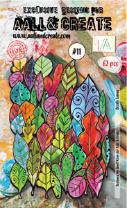 Picture of Aall and Create Ephemera - Nr. 11 Doodle Leaves Colour, 53pcs