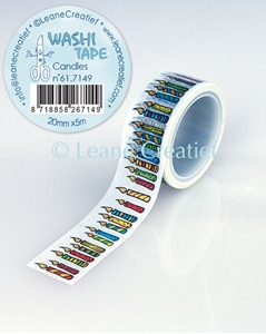 Picture of Leane Creatief Washi Tape Διακοσμητική Ταινία - Candles , 5m