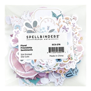 Picture of Spellbinders Floral Friendship Printed Die Cut Sentiments - Διακοσμητικά Εφέμερα, 154τεμ.
