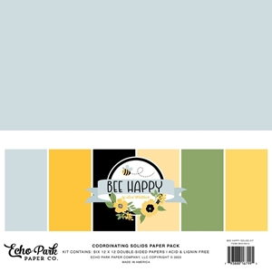 Picture of Echo ParkDouble-Sided Solid Cardstock 12"X12" - Bee Happy