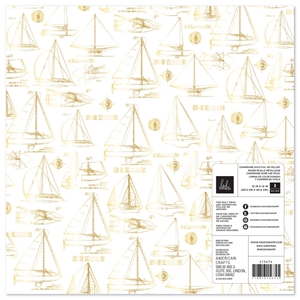 Picture of American Crafts Heidi Swapp Gold Foil on Acetate Διακοσμητικό Φύλλο από Ασετάτ 12"x12" - Set Sail