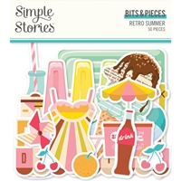 Εικόνα του Simple Stories Διακοσμητικά Εφήμερα Bits & Pieces - Retro Summer, 50τεμ.