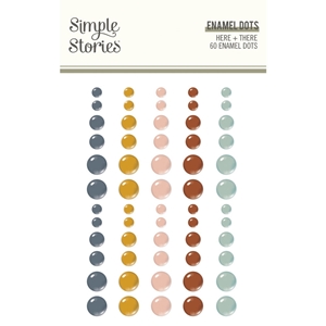 Picture of Simple Stories Αυτοκόλλητα Enamel Dots - Here and There, 60τεμ.