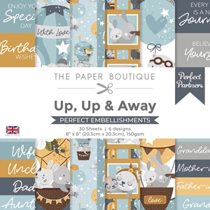Picture of The Paper Boutique Embellishment Pad Μπλοκ με Εφέμερα 8"x8" - Perfect Partners Up, Up & Away 
