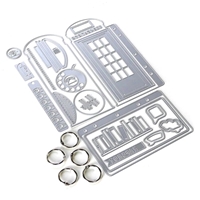 Εικόνα του Elizabeth Craft Designs Μεταλλικές Μήτρες Κοπής - Planner Essentials, Phone Booth Special Kit, 24τεμ.