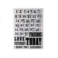 Εικόνα του Elizabeth Craft Designs Διάφανες Σφραγίδες - Planner Essentials, Calendar Numbers, 39τεμ.