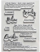 Εικόνα του Elizabeth Craft Designs Διάφανες Σφραγίδες - Art Journal Specials, Journal Words, 11τεμ.