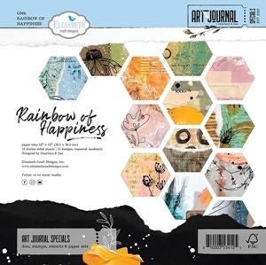 Picture of Elizabeth Craft Designs Συλλογή Χαρτιών Scrapbooking Διπλής Όψης 12"X12" - Art Journal Specials, Rainbow of Happiness
