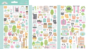 Picture of Doodlebug Design Αυτοκόλλητα - Pretty Kitty, Mini Icons ( 3 φύλλα, 150 αυτοκόλλητα)